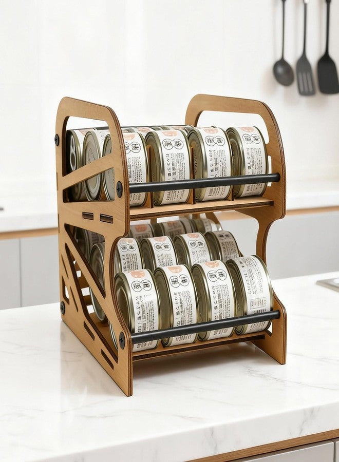 OYEFLY Cat Food Can Organizer (Wood) - Image 2
